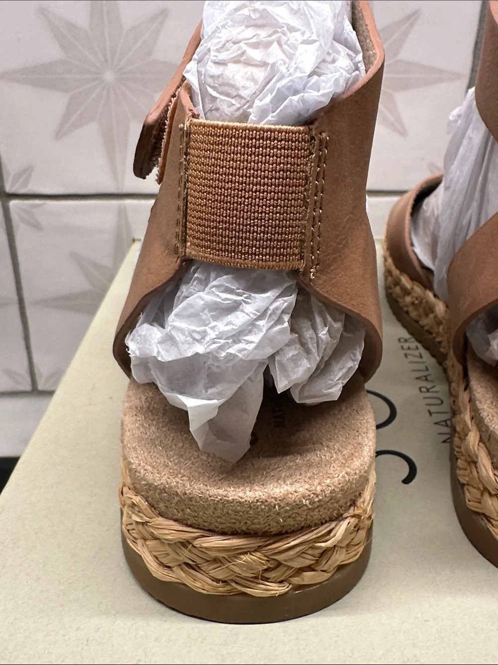 SOUL by NaturalizerWomen’s Tan Espadrille Wedge Sandals - Deara Size 6.5 NIB